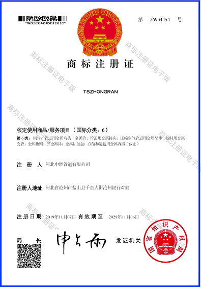 商標：TSZHONGRAN